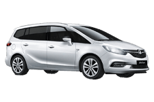 Car Hire Peterlee - Vauxhall Zafira 5 + 2 - Minibus hire Peterlee